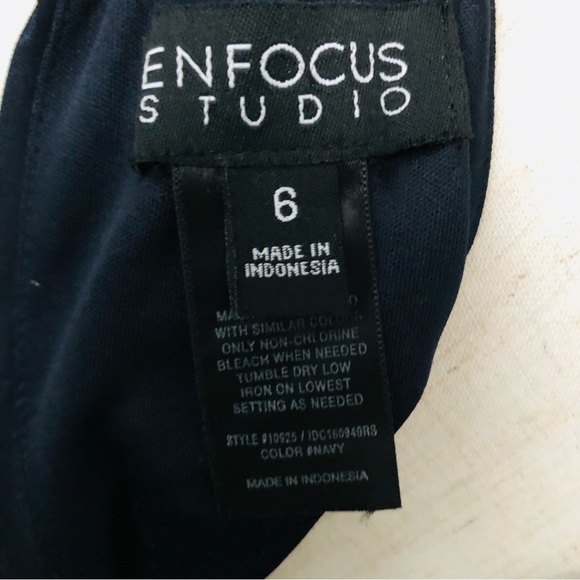 ENFOCUS STUDIO Navy Blue Sleeveless Halter Elastic Tie Waist Stretch Jumpsuit 6 - Picture 9 of 11